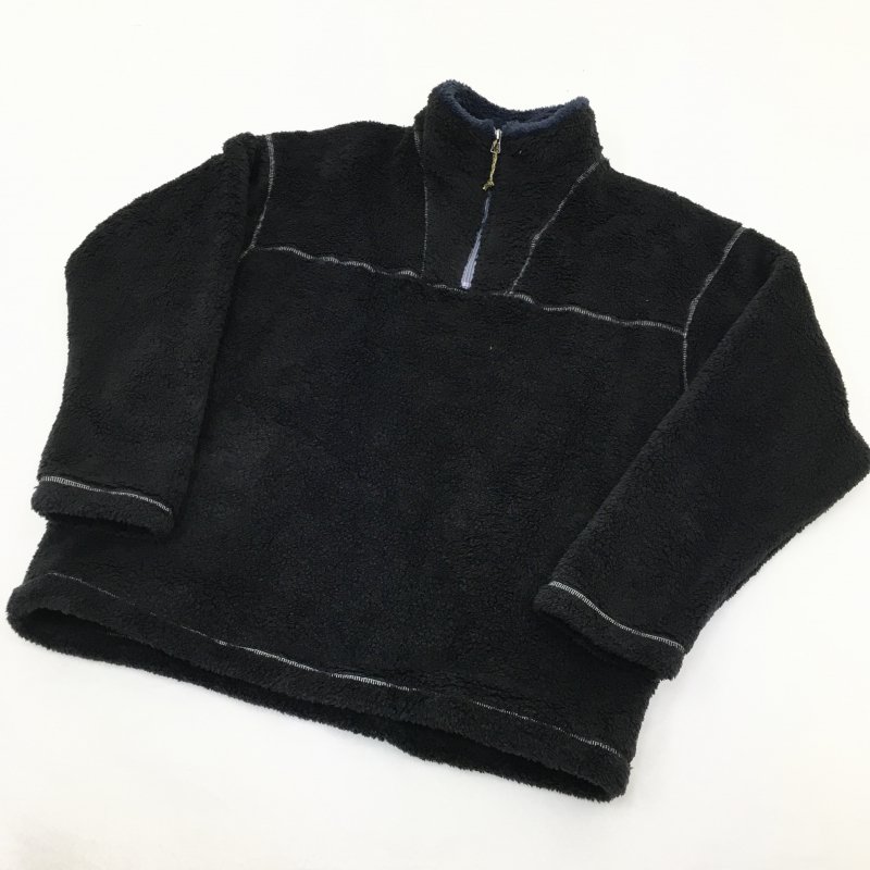  COOCHUCAMP Happy Fleece Half Zip Sweater(BLACK)
