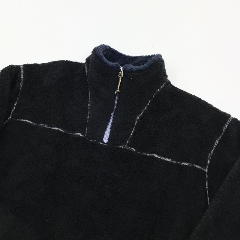  COOCHUCAMP Happy Fleece Half Zip Sweater(BLACK)
