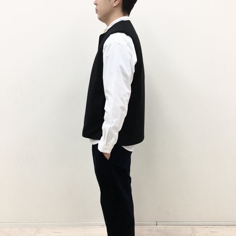  CURLY KNIT PADDED VEST(SOLID-BLACK) 