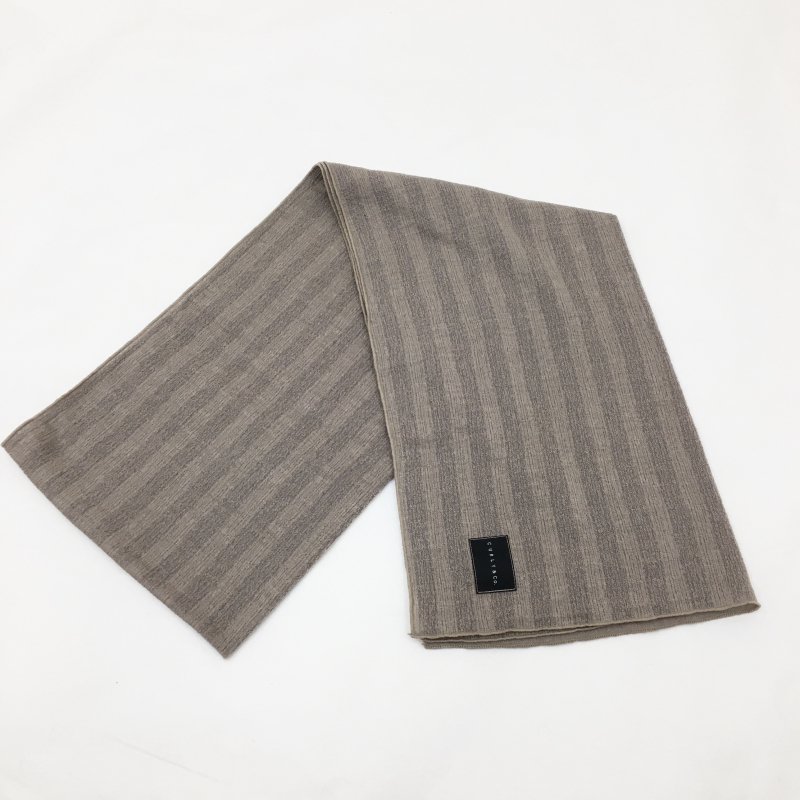  CURLY WOOL STRIPE STOLE(BEIGE/BLUE/NAVY) 30OFF