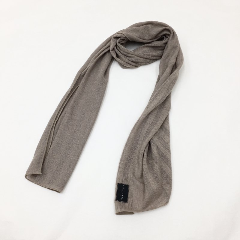  CURLY WOOL STRIPE STOLE(BEIGE/BLUE/NAVY) 30OFF