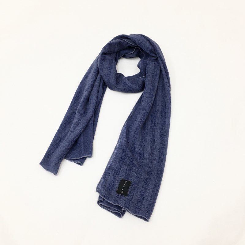  CURLY WOOL STRIPE STOLE(BEIGE/BLUE/NAVY) 30OFF