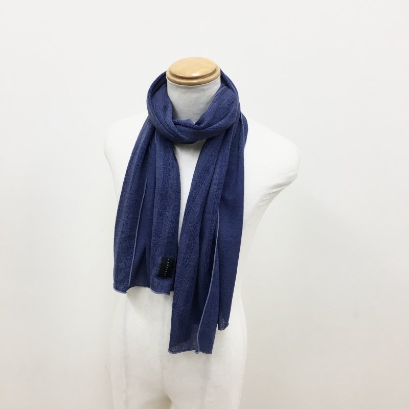  CURLY WOOL STRIPE STOLE(BEIGE/BLUE/NAVY) 30OFF