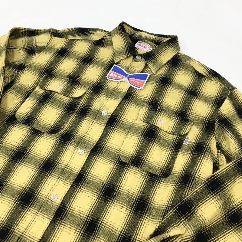  BIG MAC LONG FLANNEL SHIRTS(YELLOW) 