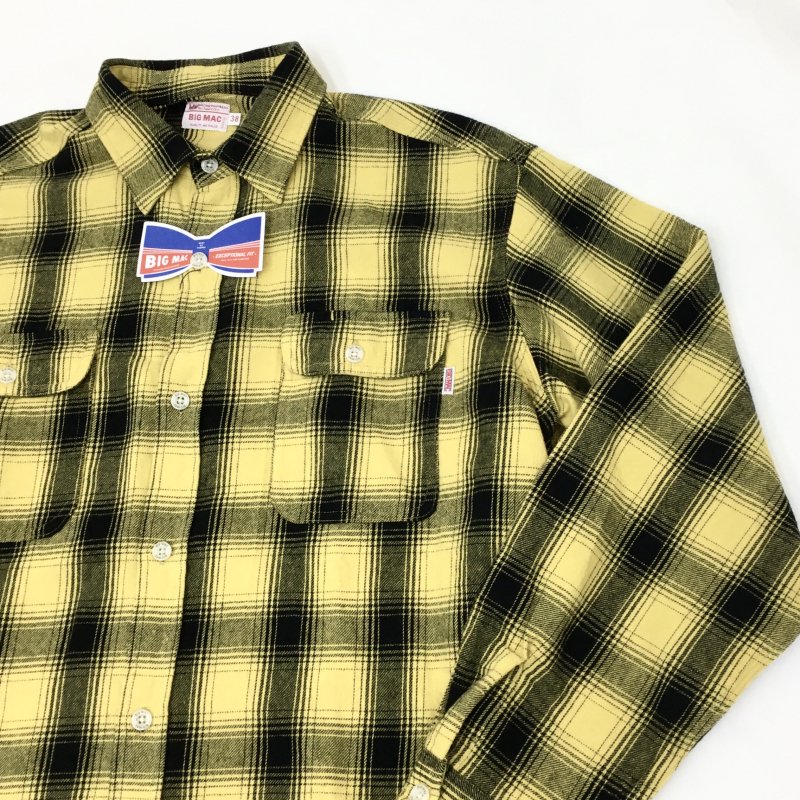  BIG MAC LONG FLANNEL SHIRTS(YELLOW) 