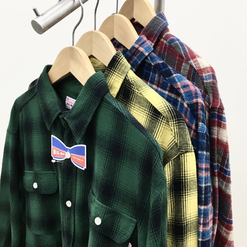  BIG MAC LONG FLANNEL SHIRTS(YELLOW) 