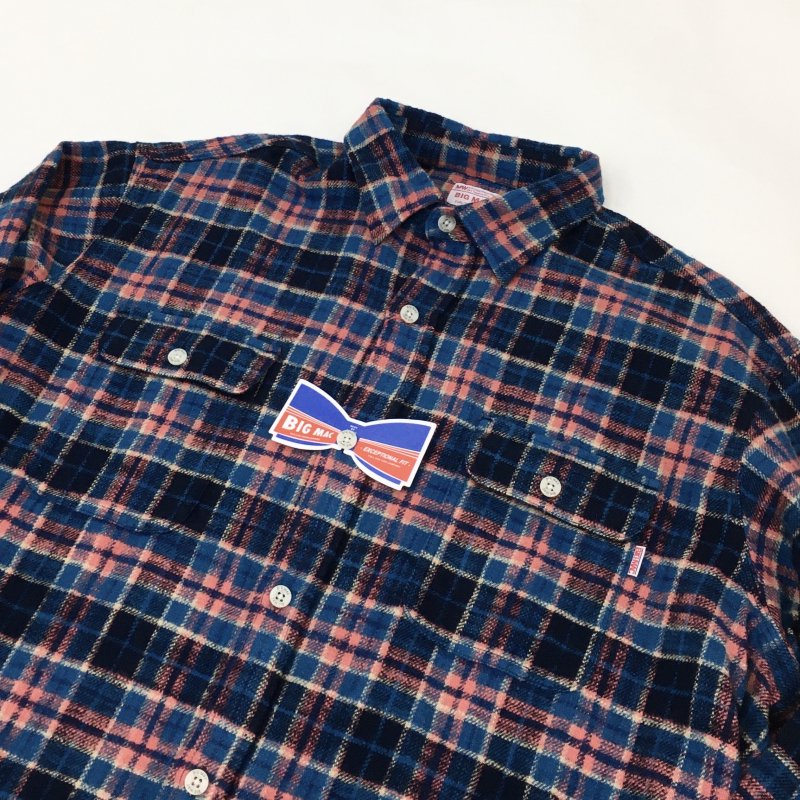  BIG MAC LONG FLANNEL SHIRTS(NAVY) 