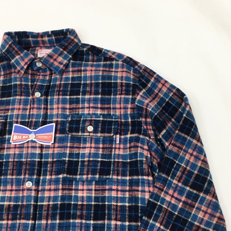  BIG MAC LONG FLANNEL SHIRTS(NAVY) 