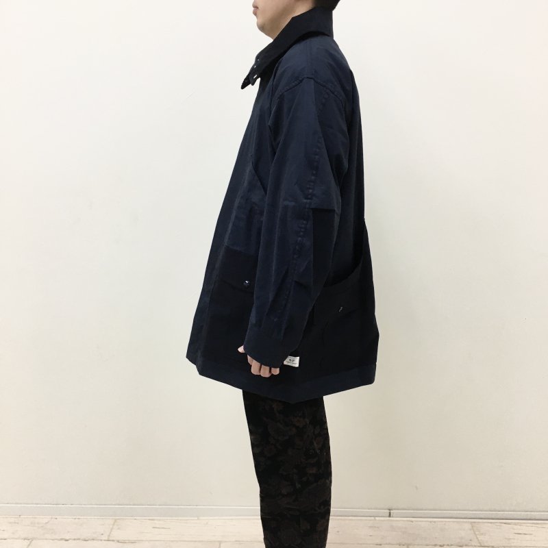  SASSAFRAS BOTANICAL SCOUT TUBE COAT -C/N OXFORD- (NAVY)