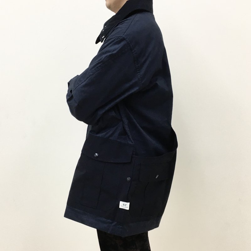  SASSAFRAS BOTANICAL SCOUT TUBE COAT -C/N OXFORD- (NAVY)