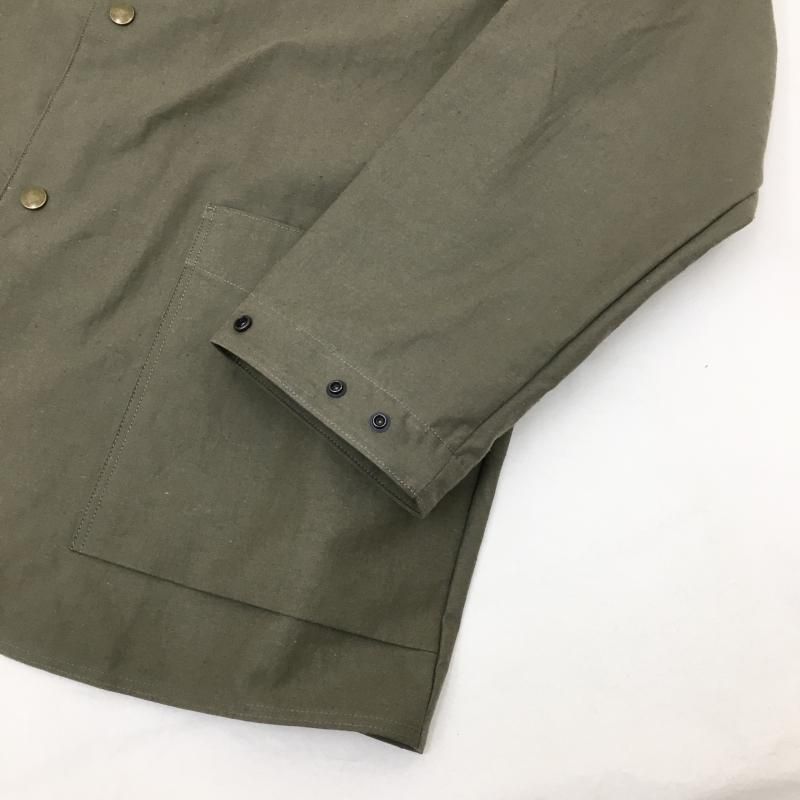  JACKMAN  Back Nep Collarless Jacket(SEPIA)