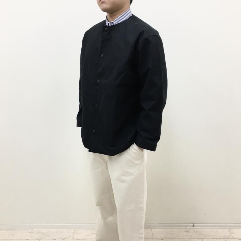  JACKMAN  Back Nep Collarless Jacket(BLACK)