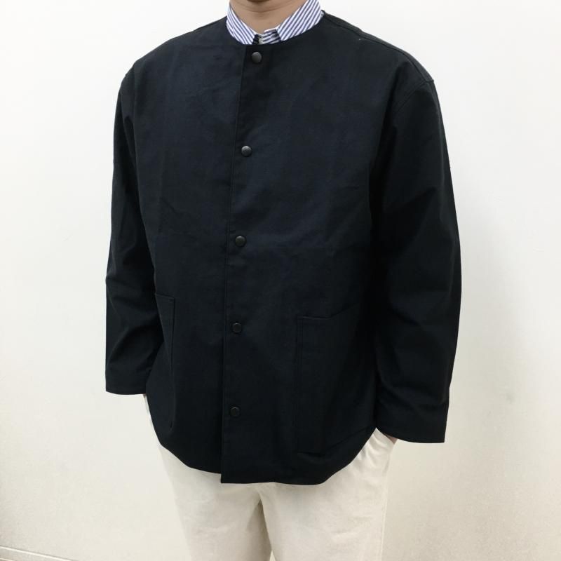  JACKMAN  Back Nep Collarless Jacket(BLACK)