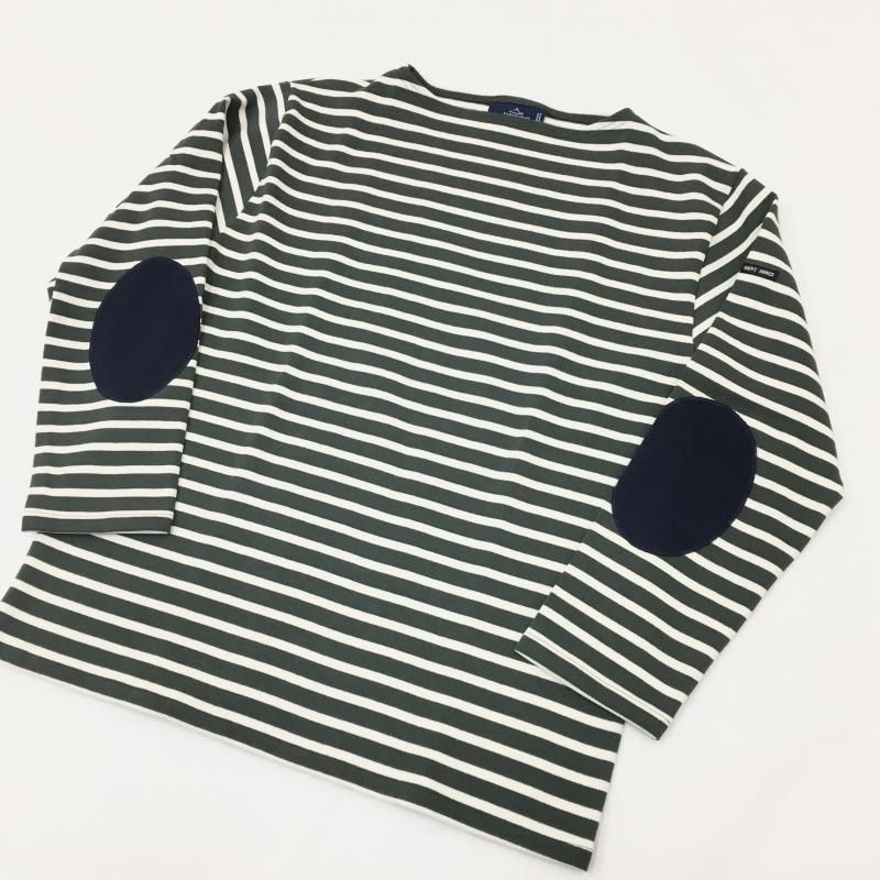  SAINT JAMES OUESSANT ELBOW PATCH(VEGETAL/ECRU-/ʥ ͥӡѥå)