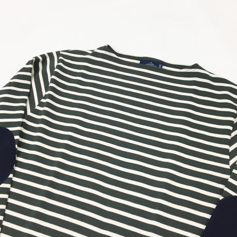  SAINT JAMES OUESSANT ELBOW PATCH(VEGETAL/ECRU-/ʥ ͥӡѥå)