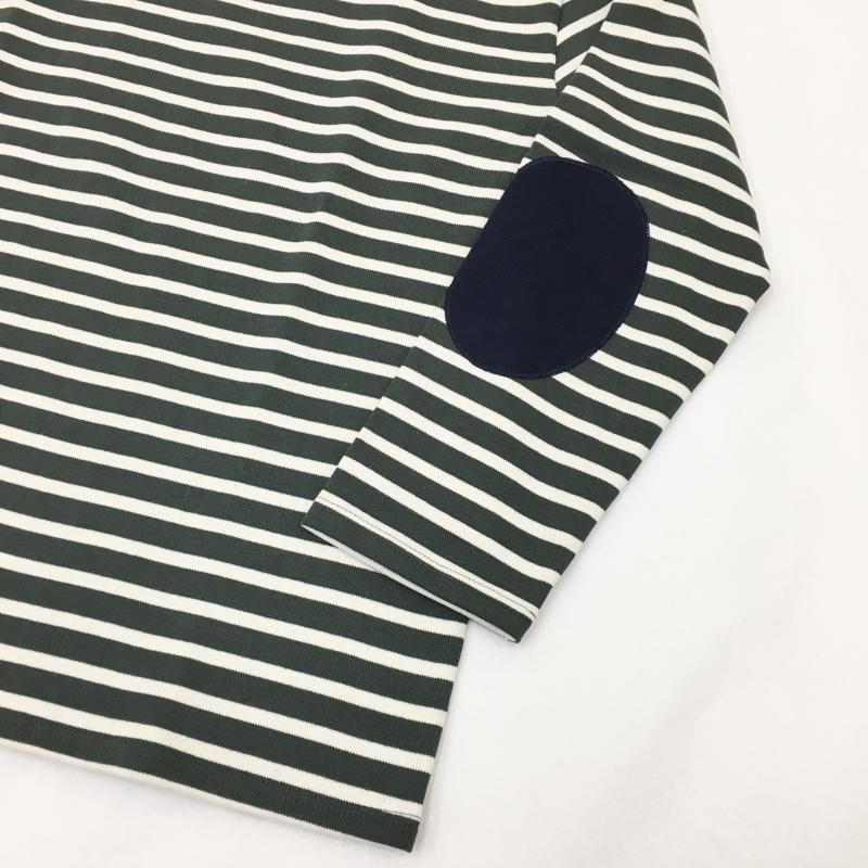  SAINT JAMES OUESSANT ELBOW PATCH(VEGETAL/ECRU-/ʥ ͥӡѥå)