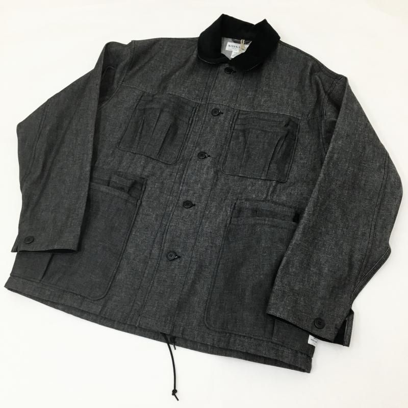  SASSAFRAS Overgrown Warden Jacket(10oz DENIM-BLACK)