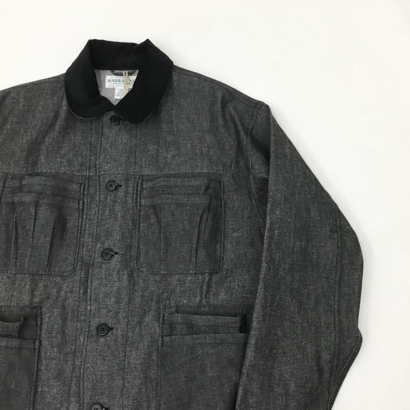  SASSAFRAS Overgrown Warden Jacket(10oz DENIM-BLACK)