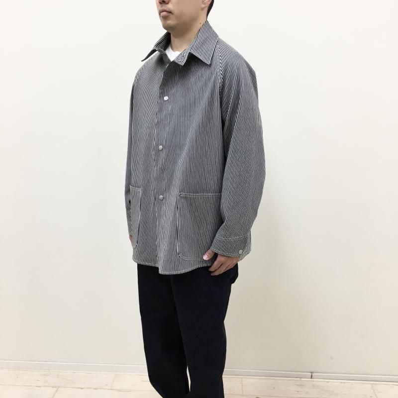 SASSAFRAS Pruner Coat(8oz indigo Hickory-WHITE INDIGO