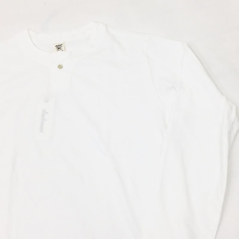  JACKMAN  Henleyneck LS T-Shirt(WHITE)