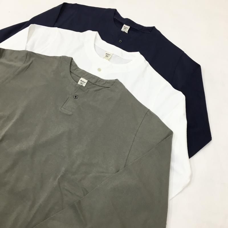  JACKMAN  Henleyneck LS T-Shirt(WHITE)