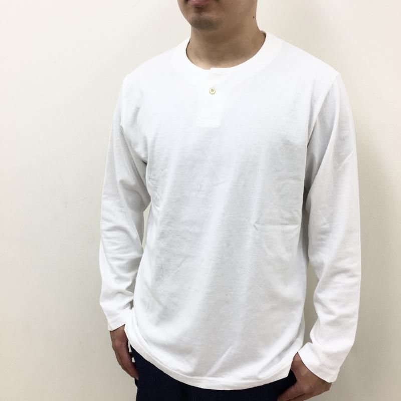  JACKMAN  Henleyneck LS T-Shirt(WHITE)