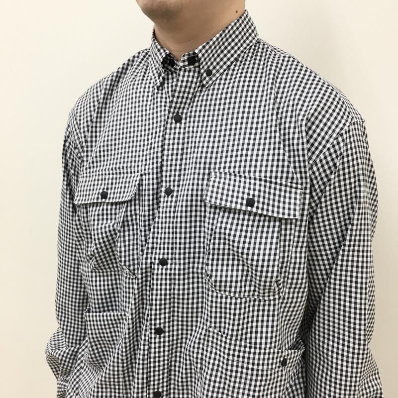 NANGA GINGHAM CHECK CAMP SHIRT(BLACK)