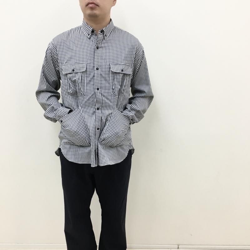  NANGA GINGHAM CHECK CAMP SHIRT(BLACK)