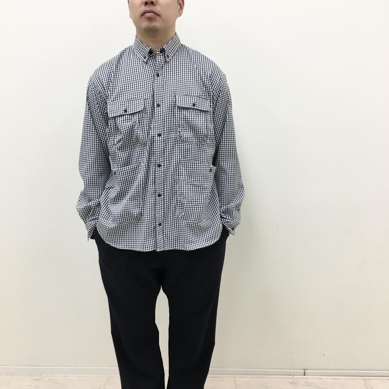  NANGA GINGHAM CHECK CAMP SHIRT(BLACK)