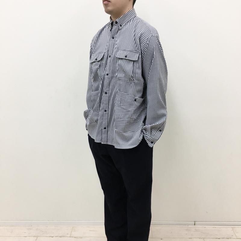  NANGA GINGHAM CHECK CAMP SHIRT(BLACK)