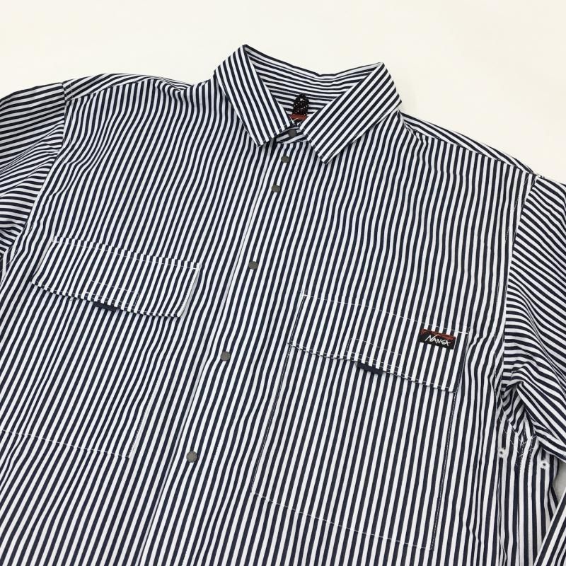  NANGA STRIPE W POCKET BOX SHIRT(BLACK)