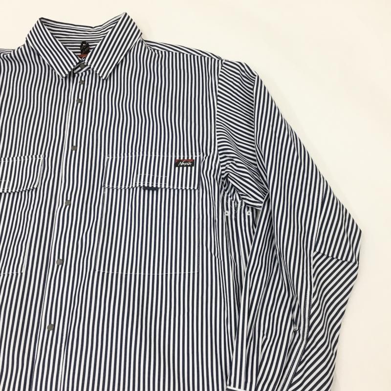  NANGA STRIPE W POCKET BOX SHIRT(BLACK)