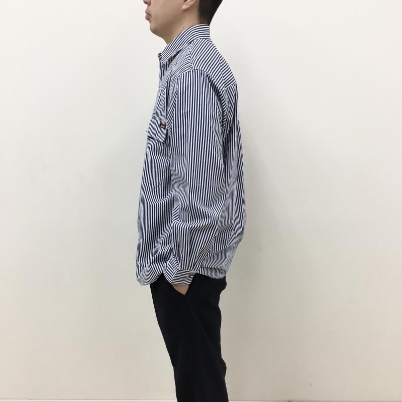  NANGA STRIPE W POCKET BOX SHIRT(BLACK)