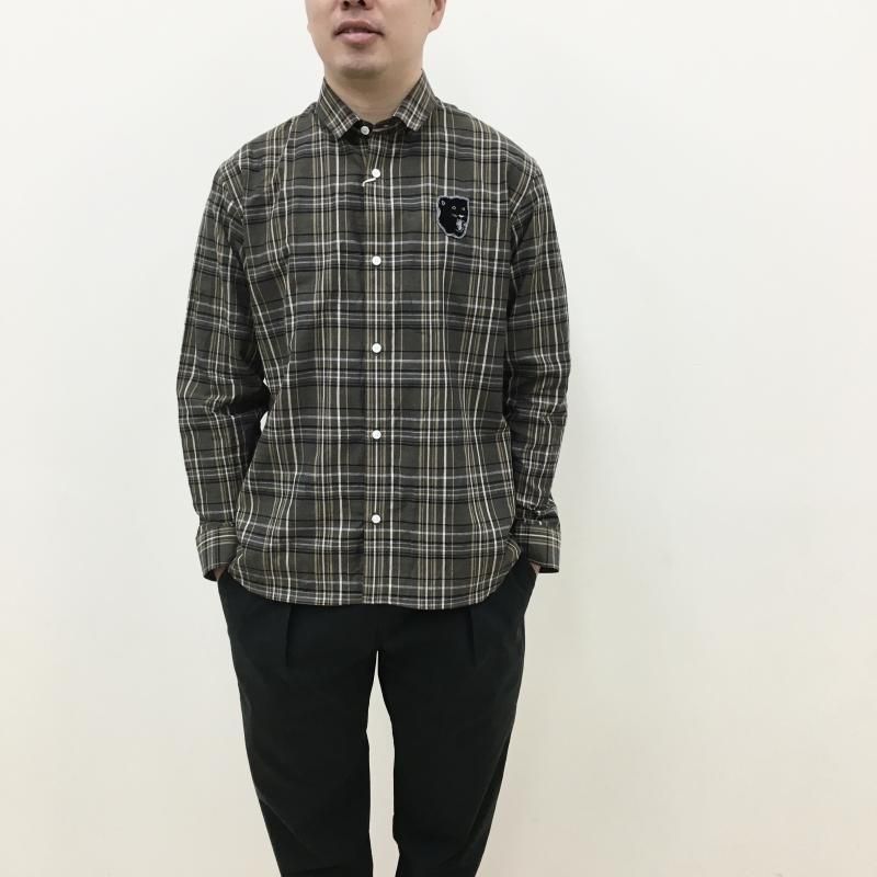  weac. TAIGAKUN SHIRTS (BROWN-CHECK) 