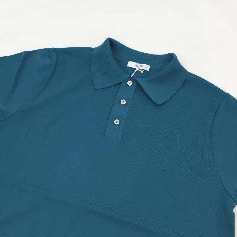 FUJITO Knit Polo 'Easy'(EMERALD) 【40%OFF】 - have a golden day!