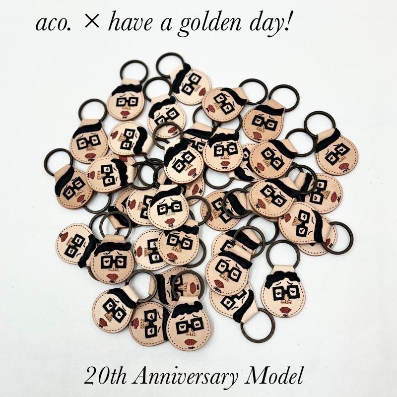 20th Anniversary Model aco. × GOLDEN DAY レザーキーホルダー 『俺