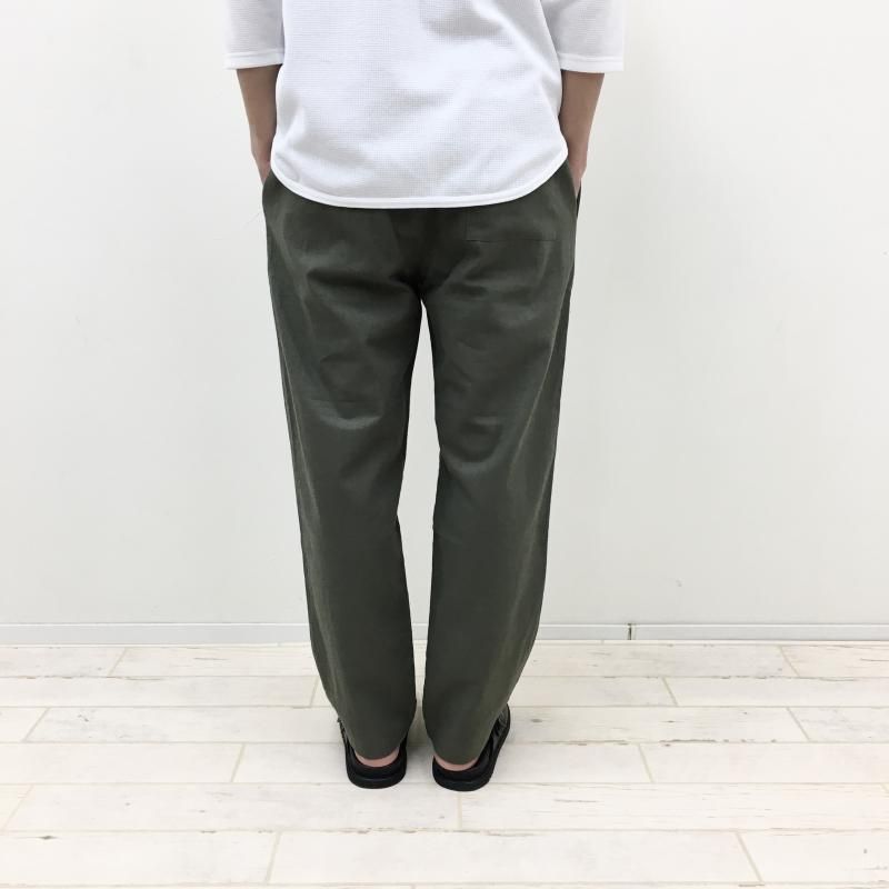  have a good day LINEN PANTS(OLIVE)