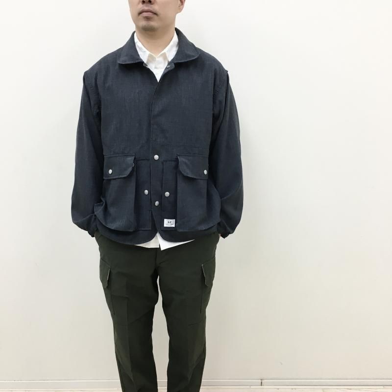 SASSAFRAS ウールジャケット ネイビー S SASSAFRAS CULTIVATOR JACKET(WOOLINO-GRAY) - have a golden day!