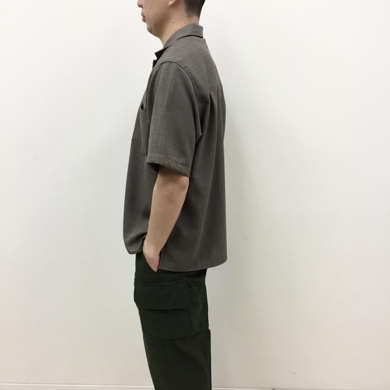  MANUAL ALPHABETBET EVALET MESH OPEN COLLAR S/S SHT(OLIVE) 
