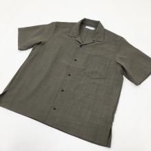  MANUAL ALPHABETBET EVALET MESH OPEN COLLAR S/S SHT(Lt.BEIGE) 