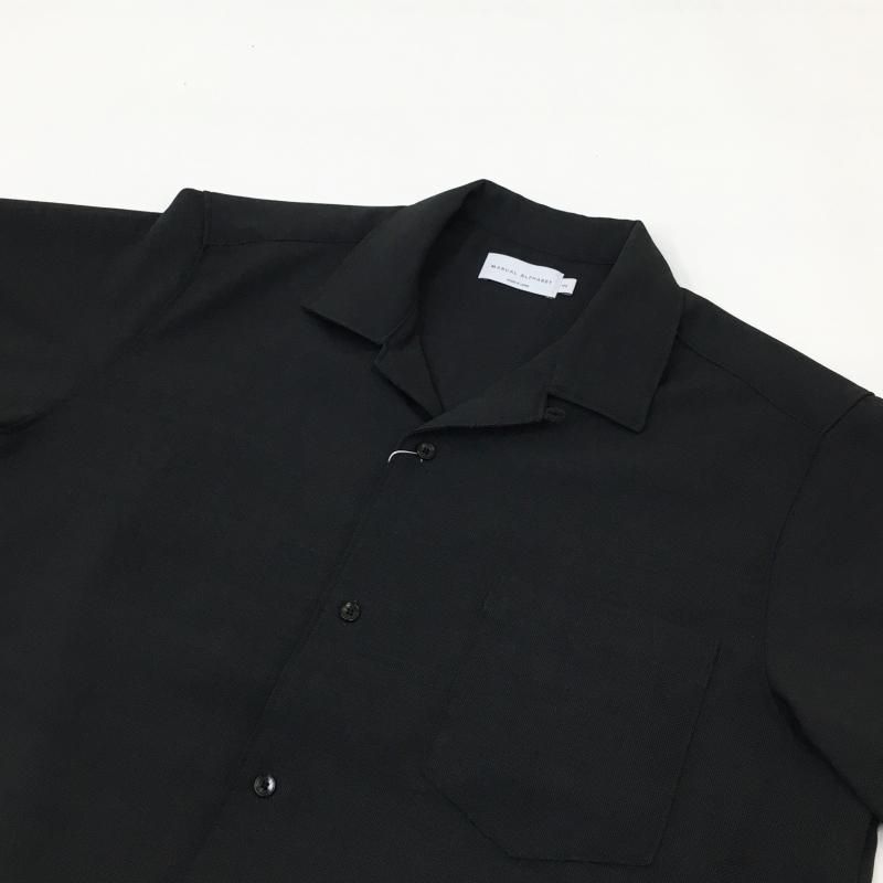  MANUAL ALPHABETBET EVALET MESH OPEN COLLAR S/S SHT(BLACK) 