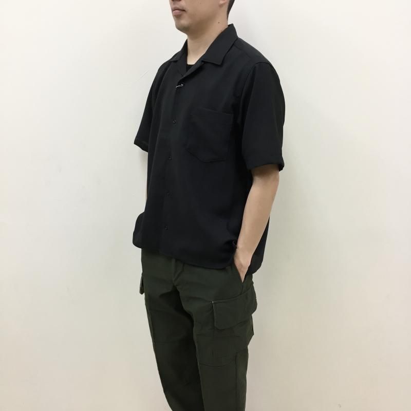 MANUAL ALPHABETBET EVALET MESH OPEN COLLAR S/S SHT(BLACK) 