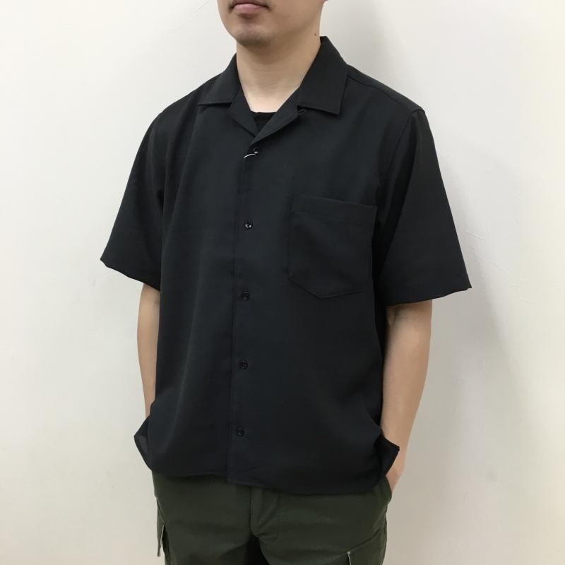  MANUAL ALPHABETBET EVALET MESH OPEN COLLAR S/S SHT(BLACK) 