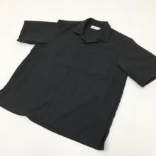 MANUAL ALPHABETBET EVALET MESH OPEN COLLAR S/S SHT(BLACK) 