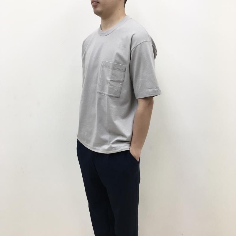  CURLY DRAWSTRING POCKET TEE(SAND)