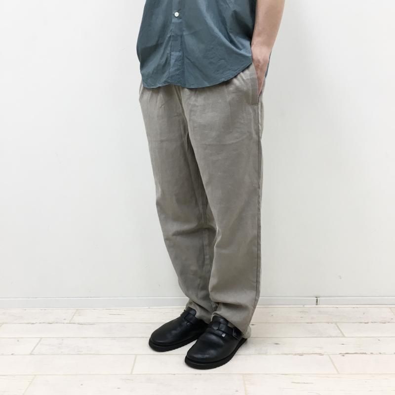  have a good day LINEN PANTS(GREGE)