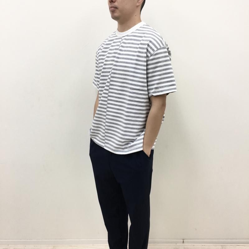  have a good day BORDER FLAT SEAMER TEE(WHITEGRAY)
