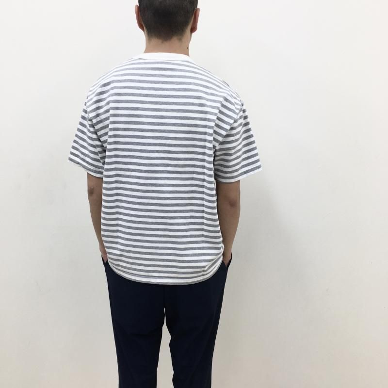  have a good day BORDER FLAT SEAMER TEE(WHITEGRAY)