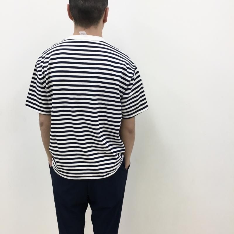  have a good day BORDER FLAT SEAMER TEE(WHITEBLACK)