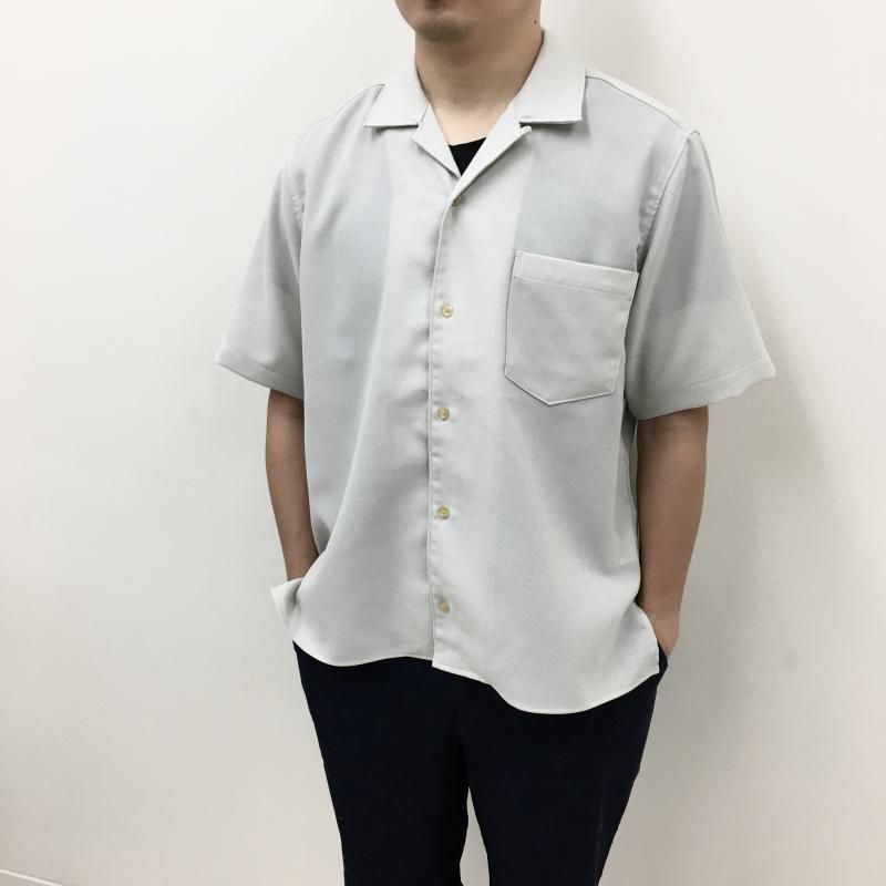  MANUAL ALPHABETBET EVALET MESH OPEN COLLAR S/S SHT(Lt.BEIGE) 